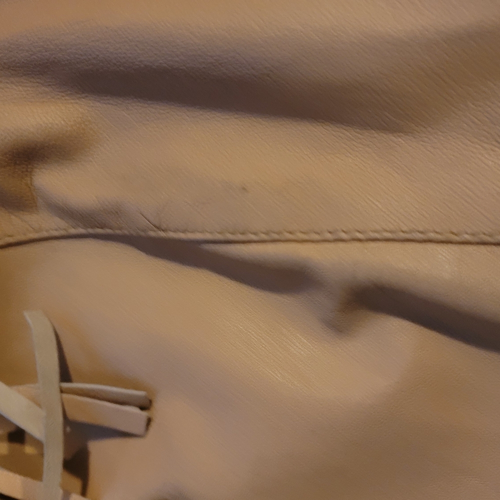 Fringed Leather Jacket with Beaded Design - Picture 6 of 12